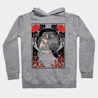 Art Deco Lady (on cream) Hoodie